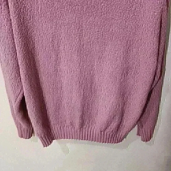 Vintage  willow ridge mauve pink knit sweater 80's vibe long sleeve size large - Picture 3 of 4